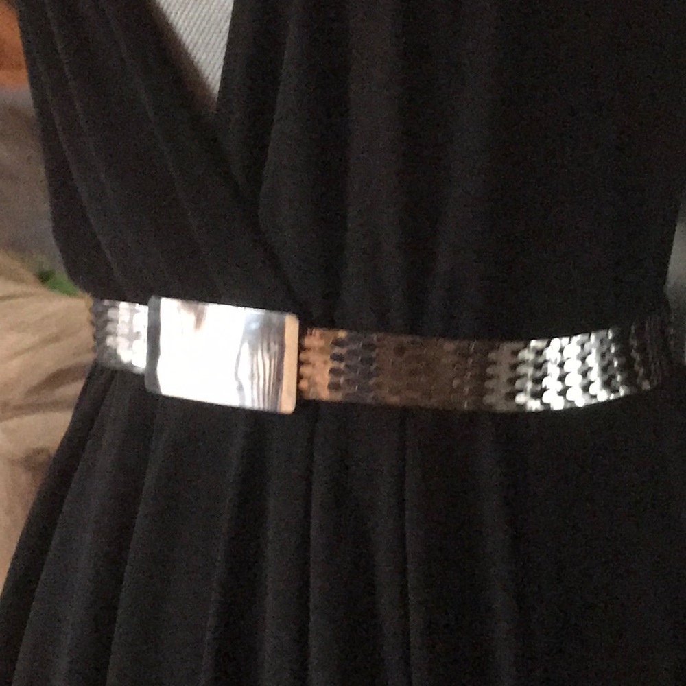 Fabulous Vintage Fish Scale silver Stretch Belt